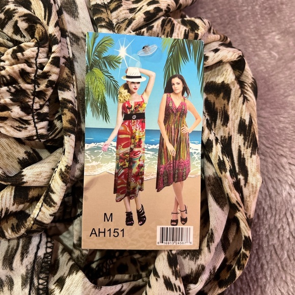 Leopard Print Ruffle Sleeve STRIPED ROMPER - Picture 5 of 6